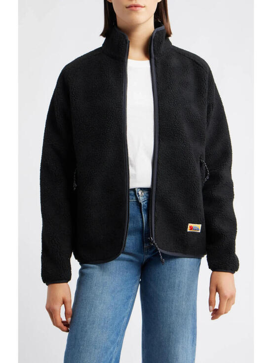 Fjallraven Jackets & Blazers - NEW, Fjällräven Women's Vardag Pile Fleece Zip Jacket in Black Sz XS #T3908